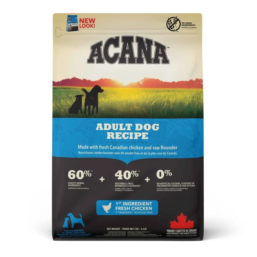 Acana Adult Dog Tavuklu Hindili ve Ringa Balıklı Yetişkin Köpek Maması ambalaj görseli