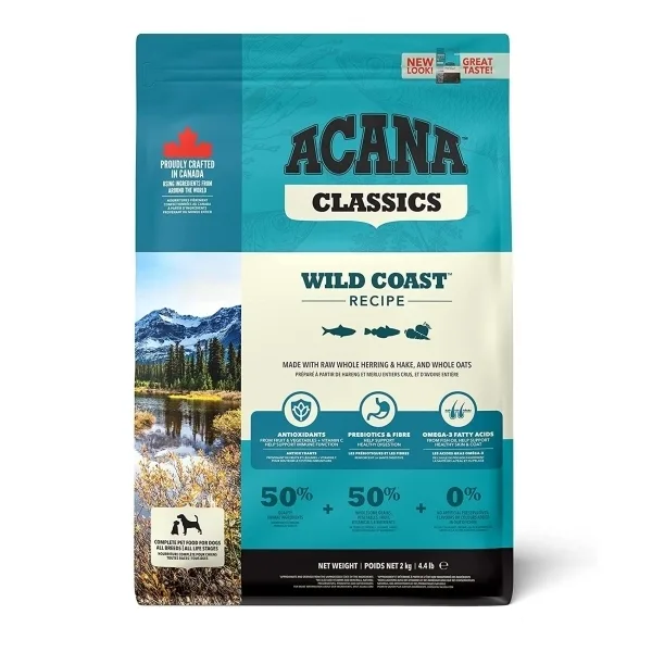 Acana Classics Wild Coast Balıklı Zengin Balık Çeşitli Köpek Maması ambalaj görseli