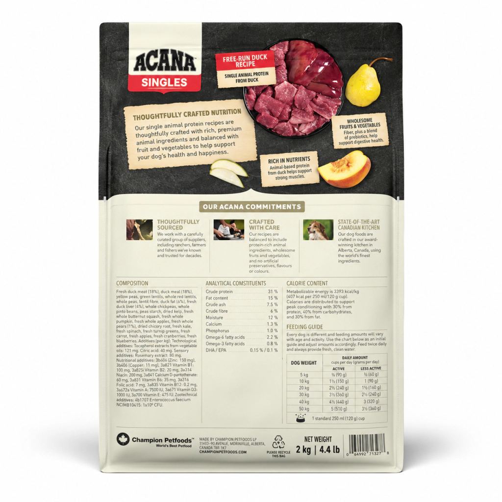 Acana Free-Run Duck Mono Protein Ördekli Tahılsız Köpek Maması ambalaj görseli (2)