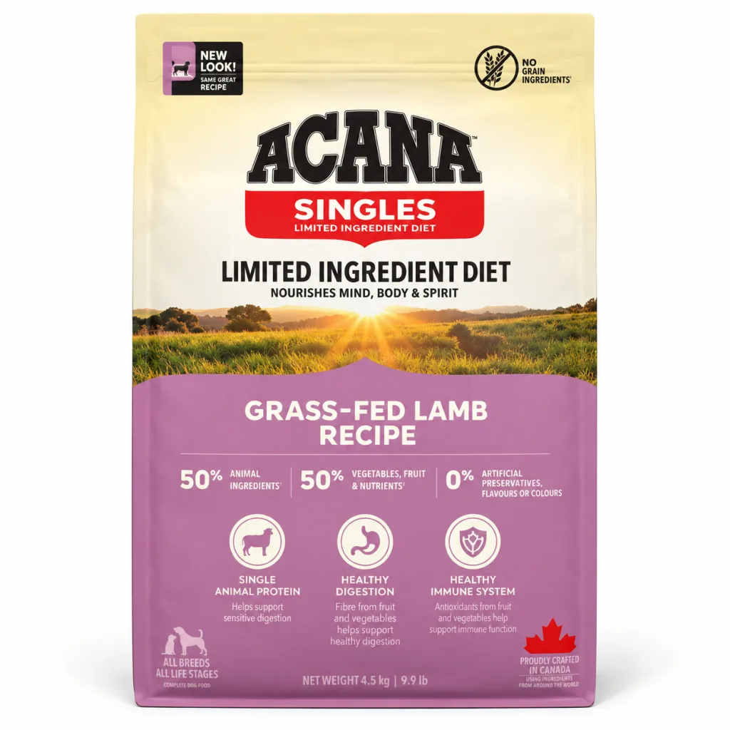 Acana Grass-Fed Lamb Mono Protein Kuzu Etli Tahılsız Köpek Maması ambalaj görseli