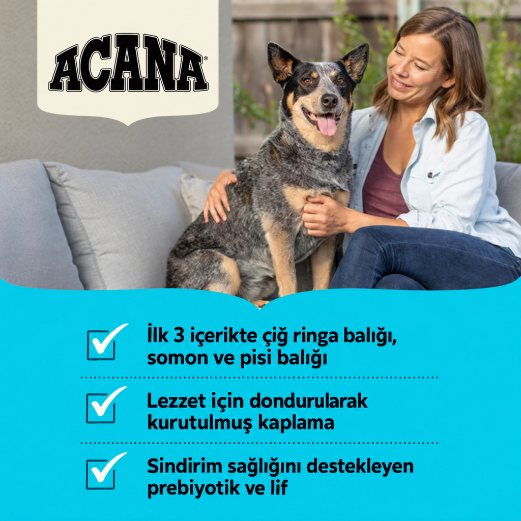 Acana Pacifica Zengin Balık Çeşitli Tahılsız Köpek Maması ambalaj görseli (4)