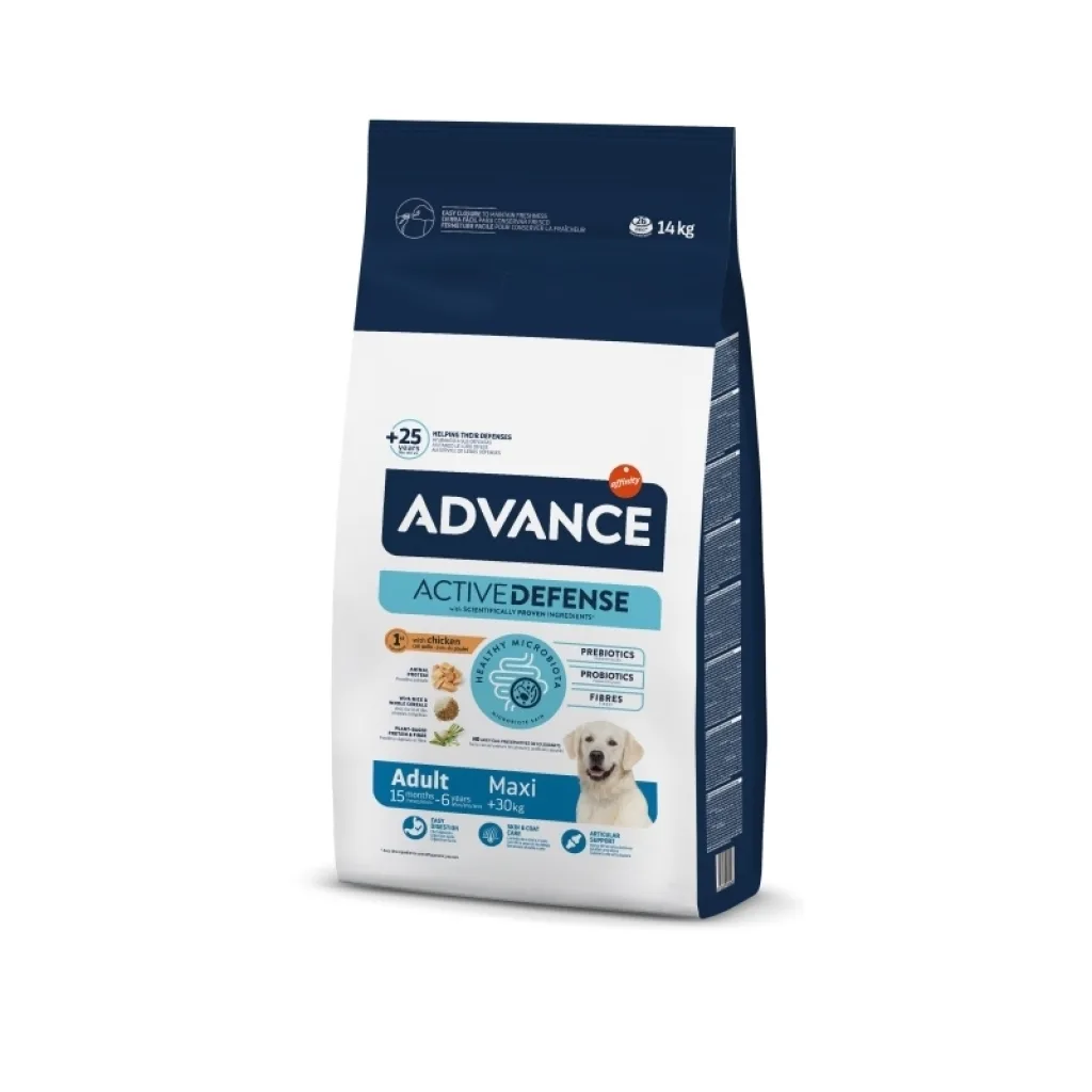 Advance Maxi Adult Tavuklu Büyük Irk Yetişkin Köpek Maması ambalaj görseli