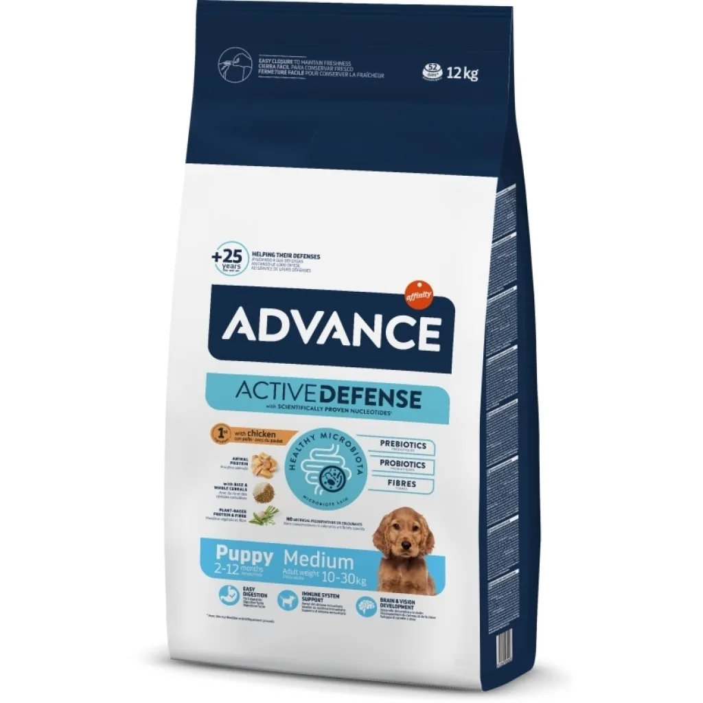Advance Medium Puppy Tavuklu Orta Irk Yavru Köpek Maması ambalaj görseli