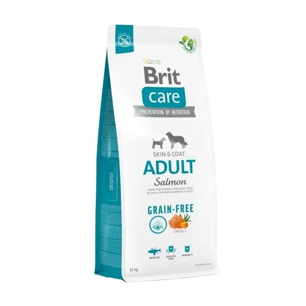 Brit Care Adult Skin&Coat Tüm Irklar için Somonlu Tahılsız Yetişkin Köpek Maması ambalaj görseli