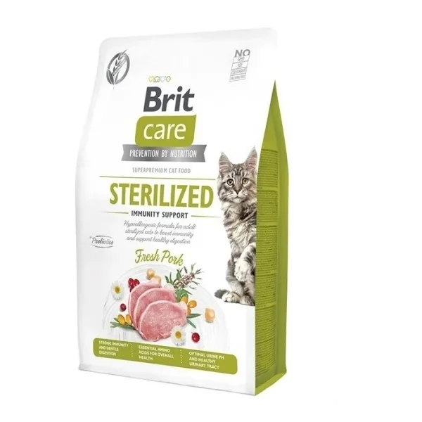 Brit Care Immunity Support Domuz Etli Tahılsız Kısırlaştırılmış Kedi Maması ambalaj görseli