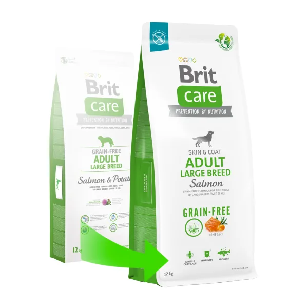 Brit Care Large Adult Somonlu Tahılsız Büyük Irk Yetişkin Köpek Maması ambalaj görseli (2)
