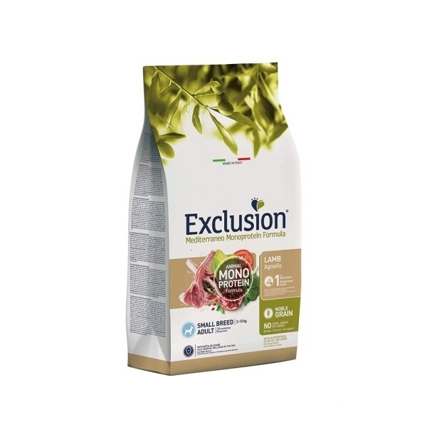 Exclusion Small Adult Mono Protein Kuzulu ve Narlı Küçük Irk Yetişkin Köpek Maması ambalaj görseli