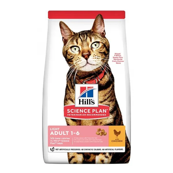 Hill's Science Plan Light Tavuklu Yetişkin Kedi Maması ambalaj görseli