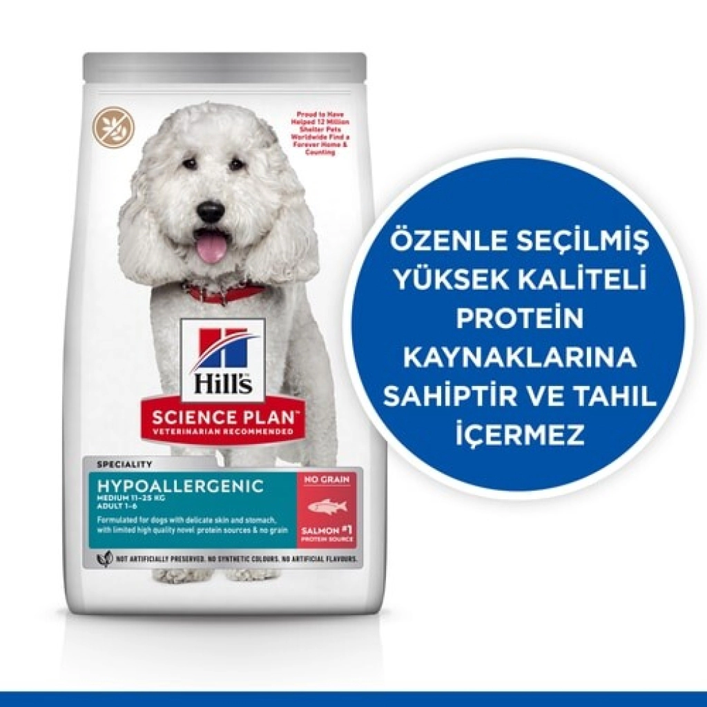 Hill's SCIENCE PLAN Medium Adult Somonlu Orta Irk Yetişkin Köpek Maması ambalaj görseli (3)