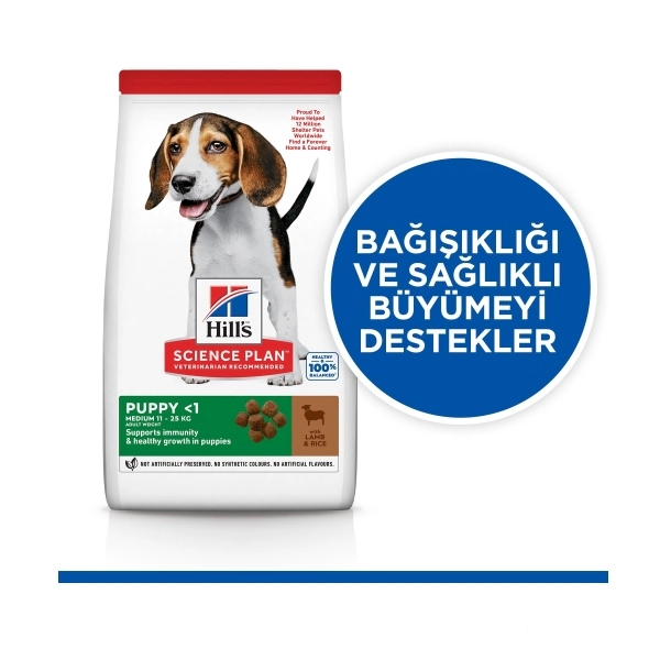 Hill's SCIENCE PLAN Medium Puppy Kuzulu Orta Irk Yavru Köpek Maması ambalaj görseli (2)