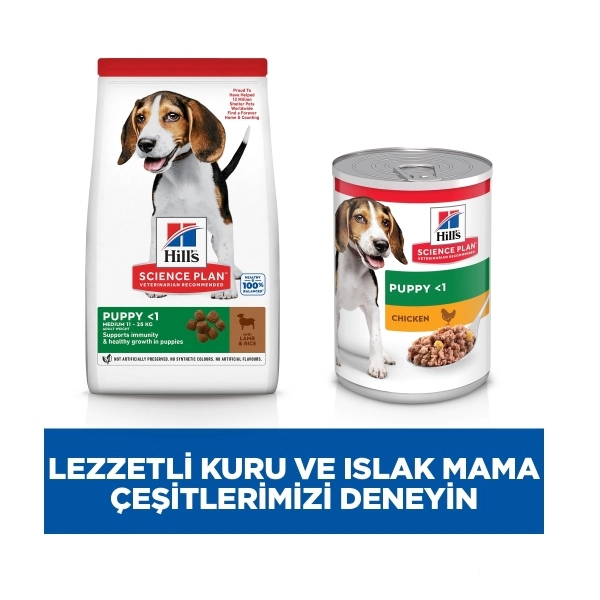 Hill's SCIENCE PLAN Medium Puppy Kuzulu Orta Irk Yavru Köpek Maması ambalaj görseli (5)