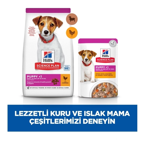 Hill's SCIENCE PLAN Small&Mini Puppy Kuzulu Küçük Irk Yavru Köpek Maması ambalaj görseli (5)