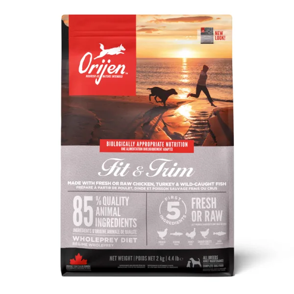 Orijen Fit&Trim Tavuklu Hindili ve Ringa Balıklı Tahılsız Light Köpek Maması ambalaj görseli