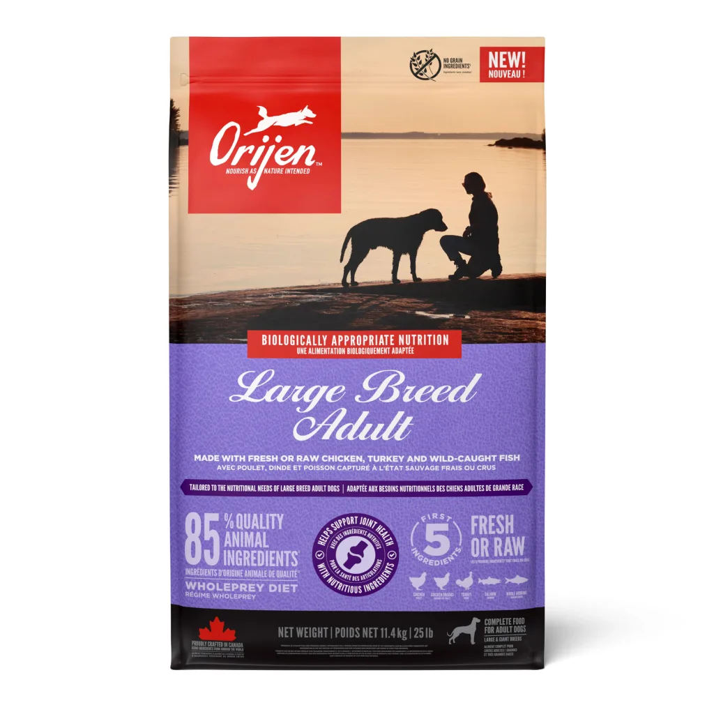 Orijen Large Adult Tavuklu Hindili ve Ringa Balıklı Büyük Irk Tahılsız Yetişkin Köpek Maması ambalaj görseli