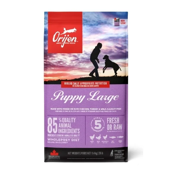 Orijen Large Puppy Tavuklu Hindili ve Balıklı Büyük Irk Tahılsız Yavru Köpek Maması ambalaj görseli