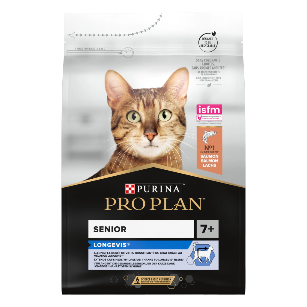 Pro Plan +7 Somonlu Yaşlı Kedi Maması ambalaj görseli
