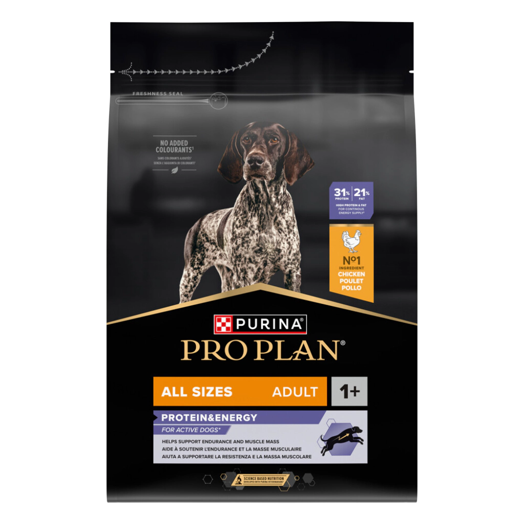 Pro Plan All Sizes Adult Protein&Energy Tavuklu Yetişkin Köpek Maması ambalaj görseli (2)