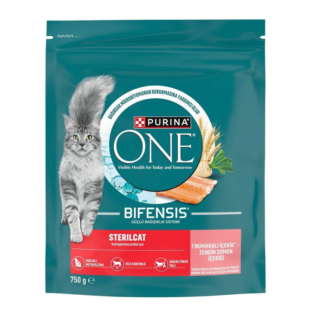Purina One Bifensis Somonlu Kısırlaştırılmış Kedi Maması ambalaj görseli