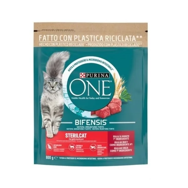 Purina One Sığır Etli Kısırlaştırılmış Kedi Maması ambalaj görseli
