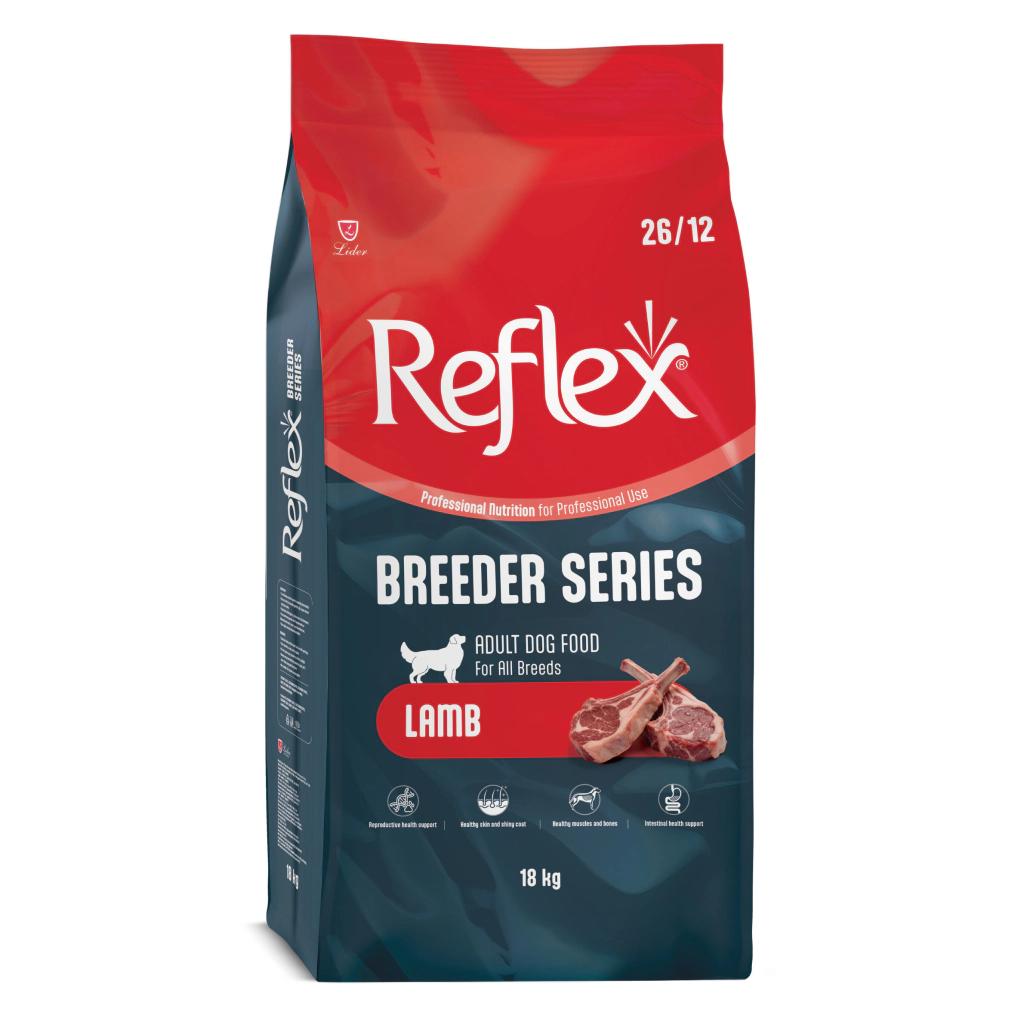 Reflex Breeder Series Kuzulu Yetişkin Köpek Maması ambalaj görseli
