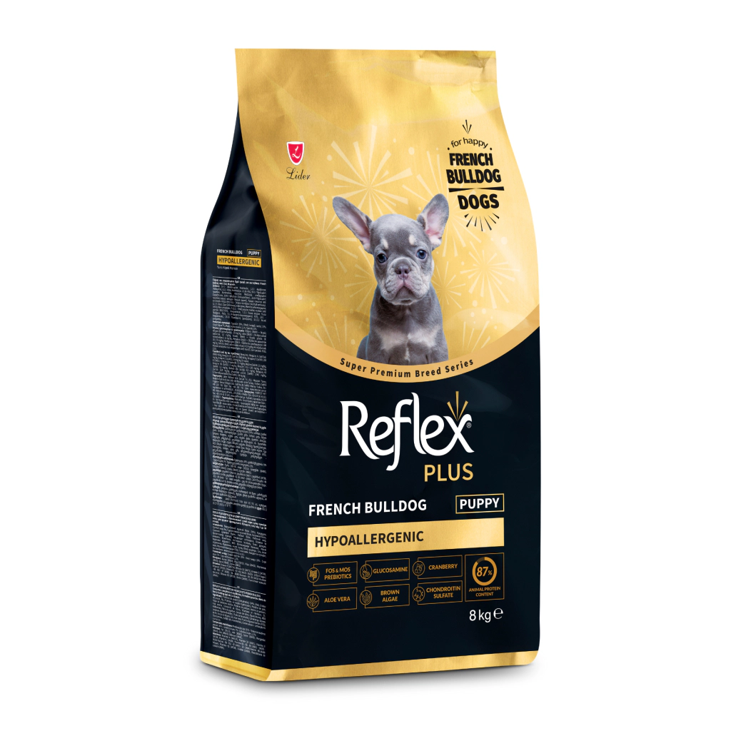 Reflex Plus French Bulldog Yavru Köpek Maması ambalaj görseli