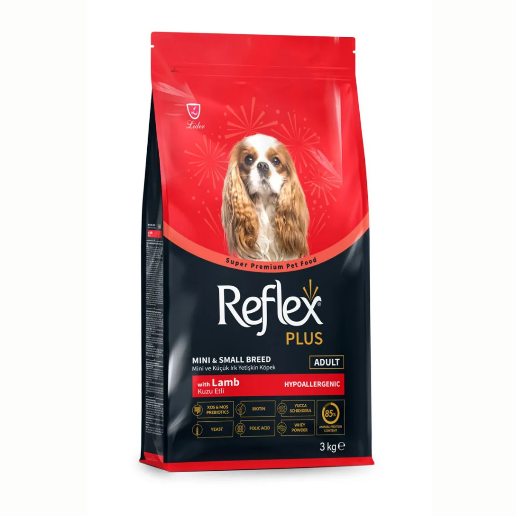 Reflex Plus Kuzulu Küçük Irk Yetişkin Köpek Maması ambalaj görseli