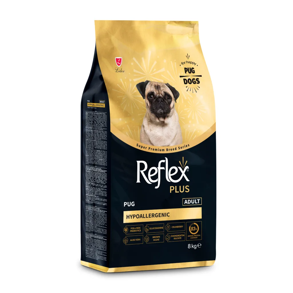 Reflex Plus Pug Yetişkin Köpek Maması ambalaj görseli