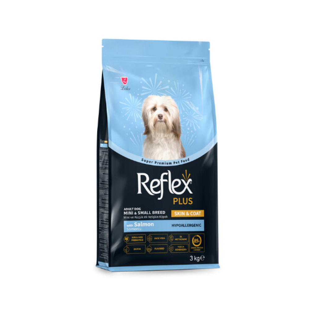 Reflex Plus Somonlu Küçük Irk Yetişkin Köpek Maması ambalaj görseli