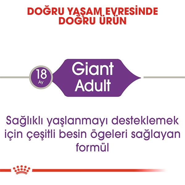 Royal Canin Giant Adult Dev Irk Yetişkin Köpek Maması ambalaj görseli (4)