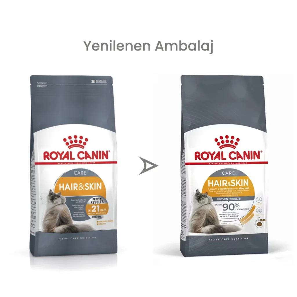 Royal Canin Hair&Skin Kedi Maması ambalaj görseli