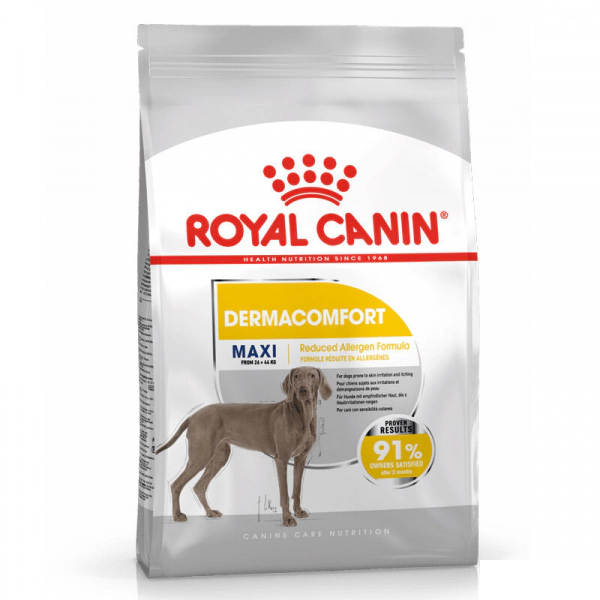 Royal Canin Maxi Dermacomfort Yetişkin Köpek Maması ambalaj görseli