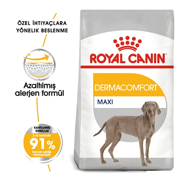 Royal Canin Maxi Dermacomfort Yetişkin Köpek Maması ambalaj görseli (2)