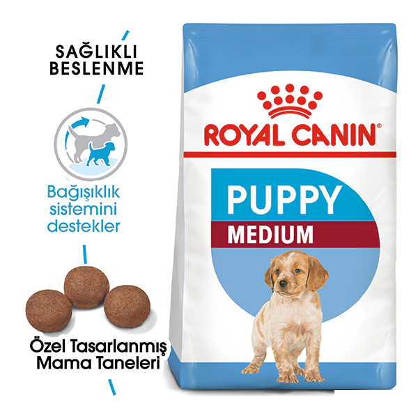 Royal Canin Medium Puppy Orta Irk Yavru Köpek Maması ambalaj görseli (2)