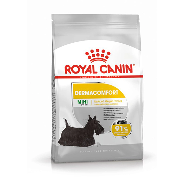 Royal Canin Mini Dermacomfort Yetişkin Köpek Maması ambalaj görseli