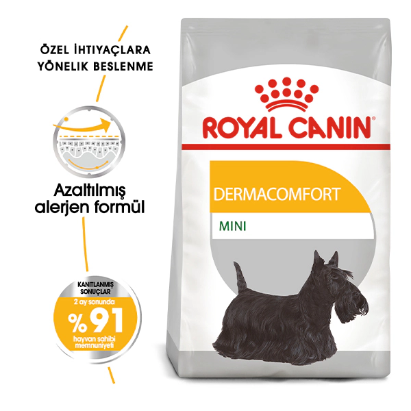 Royal Canin Mini Dermacomfort Yetişkin Köpek Maması ambalaj görseli (2)