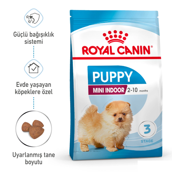 Royal Canin Mini Indoor Puppy Küçük Irk Yavru Köpek Maması ambalaj görseli (5)