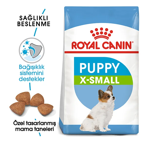 Royal Canin X-Small Puppy Ekstra Küçük Irk Yavru Köpek Maması ambalaj görseli (2)